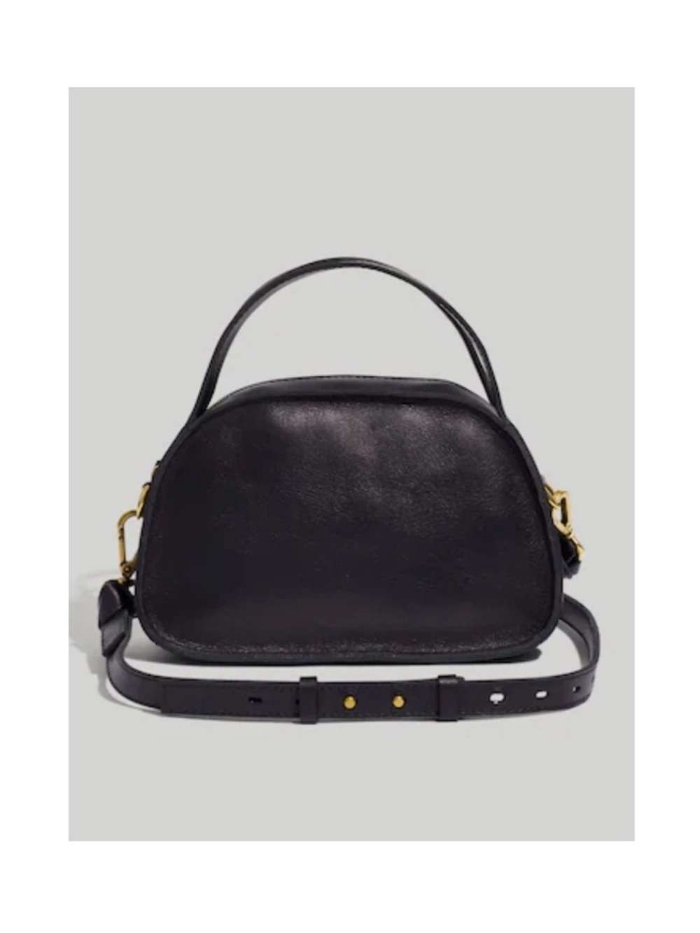 Madewell The Sydney Zip-Top Crossbody Bag Black
